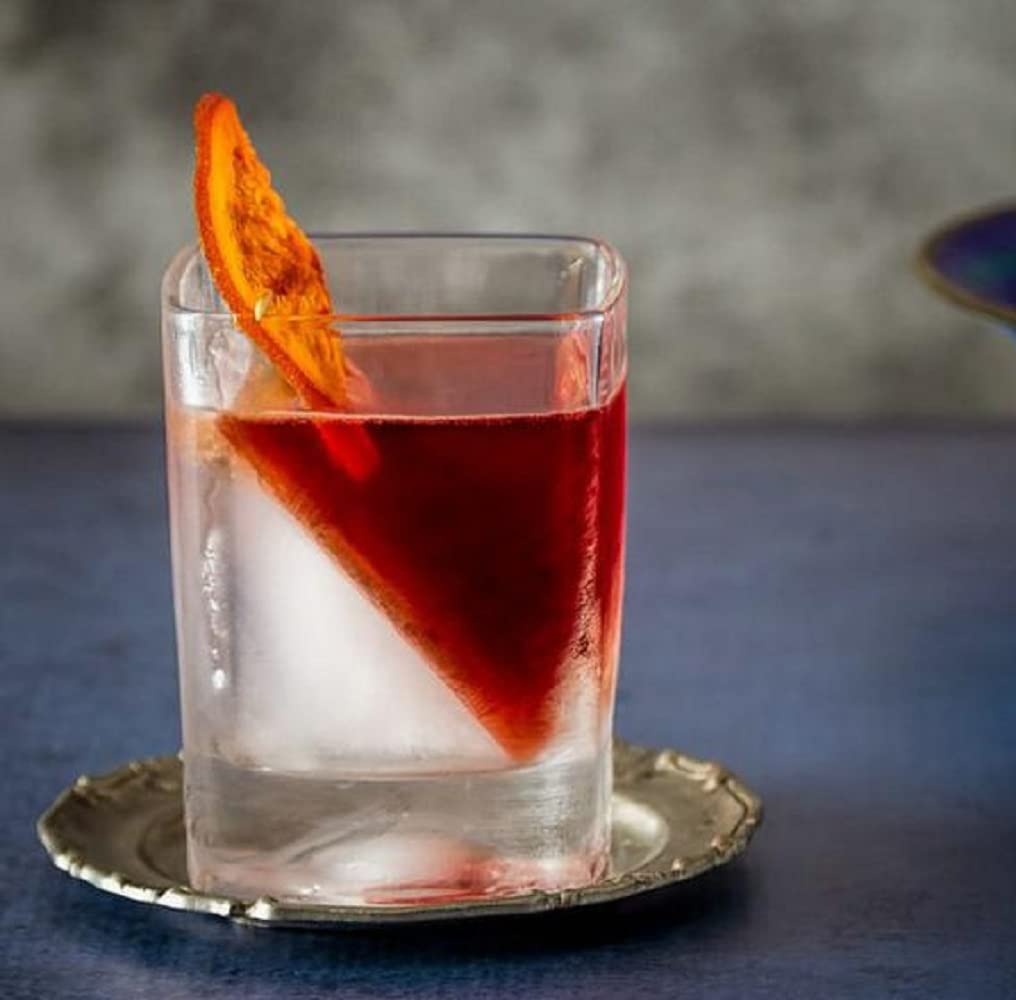 Morning Place Old-Fashioned Glass with Silicone Ice Mold, 240ml (1 piece)