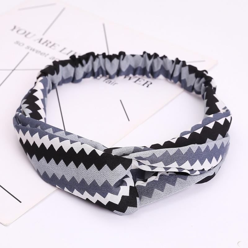 Fashion Bohemian Headband Print Hairbands For Women Girls Vintage Cross Knot Turban Bandanas Headwear Hair Accessories