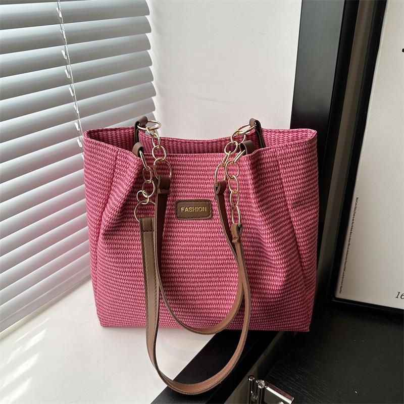 Student class commuter handbag new large-capacity casual fashion texture shoulder underarm bag tote bag