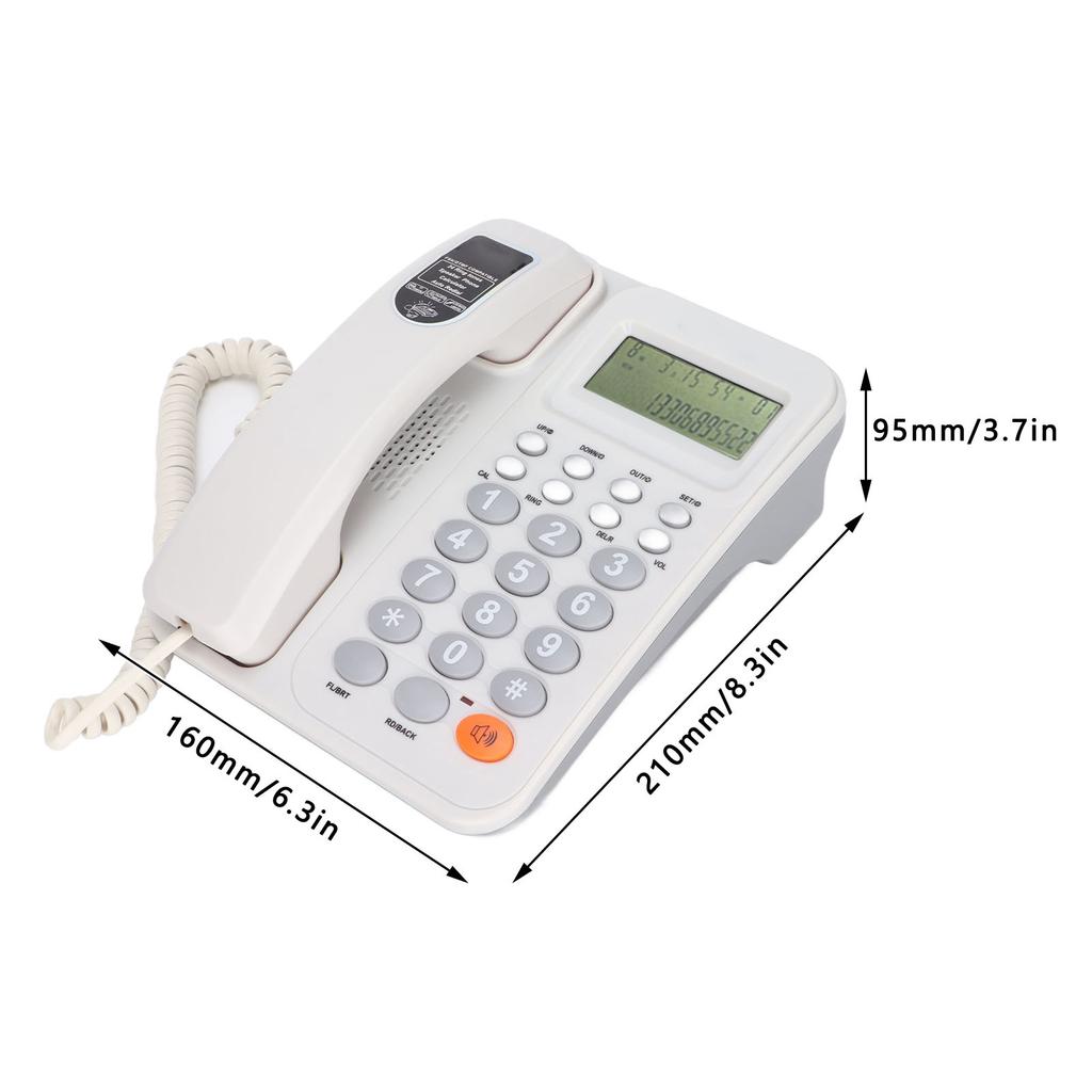 KXT2027CID Corded Telephone Caller ID Semi Hands   24 Ringtones Fixed Landline Phone with Display for   Hotel(Black )