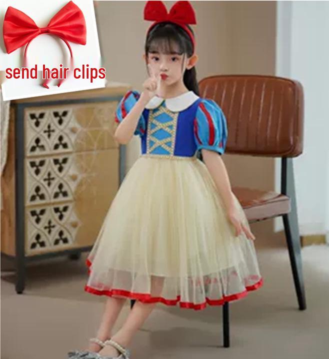 Snow White Princess Dress for Girls - Ideal for Amusement Park Adventures