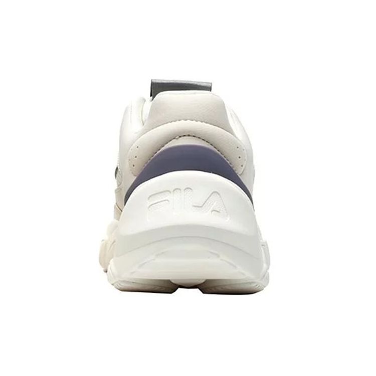 FILA Smasher Synthetic Leather Round Toe Lace-Up Low-Top Dad Shoes Women sneaker White Blue F12W134144FGD