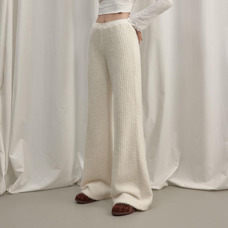 UNIFREE Women's Faux Mink Fur Lined Warm Casual Pants