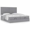 Cadre de lit avec matelas - Maison Exclusive - Gris clair - 160x200 cm - Rangement ottoman hydraulique