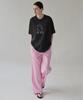 Keullaepeu Soft Embroidered Elastic Waist Pants _Pink