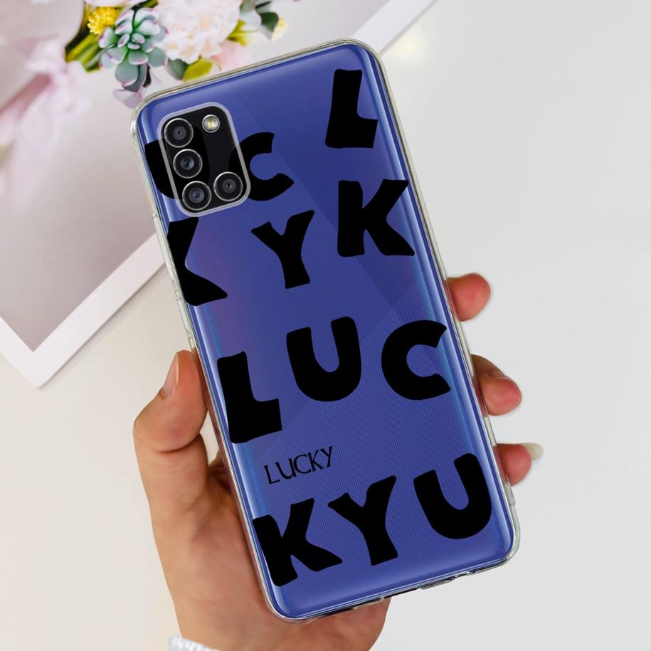 For Samsung A51 Case SM-A515F Flower Cover Fashion Silicone Soft Bumper Clear Funda For Samsung A31 A71 SM-A315F A 51 Phone Case