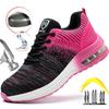 New Breathable Safety Shoes Men Women Steel Toe Work Boots Air Cushion Working Sneaker Puncture Proof Safety Work Boots Security