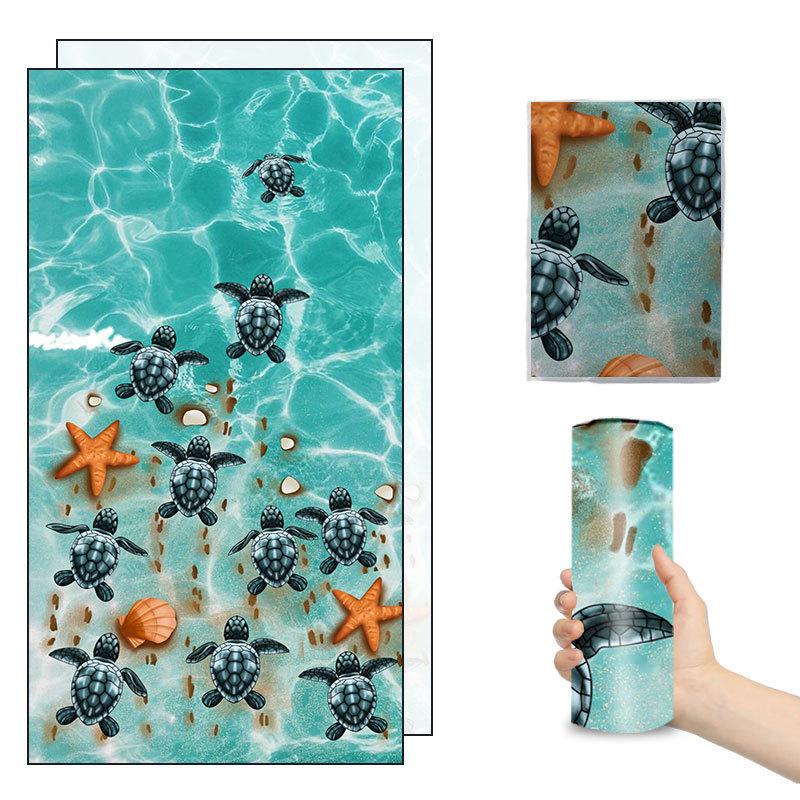 New Printed Beach Towel Microfiber Quick-drying Beach Towel Summer Sunscreen Shawl Does Not Account for Sand Plus Large Swimming Bath Towel