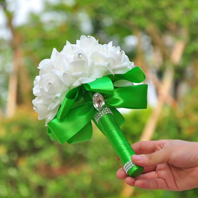 Handheld Bridesmaid Posy: PE Rose Flower Girl Bouquet for Graduation Season
