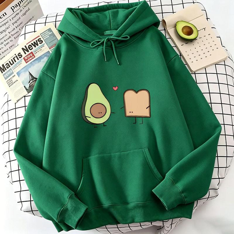 2026 Kawaii Avocado Love Print Hoodies Spring Autumn Winter Casual Hoodies Sweatshirts Men Women Pullovers with Pocket