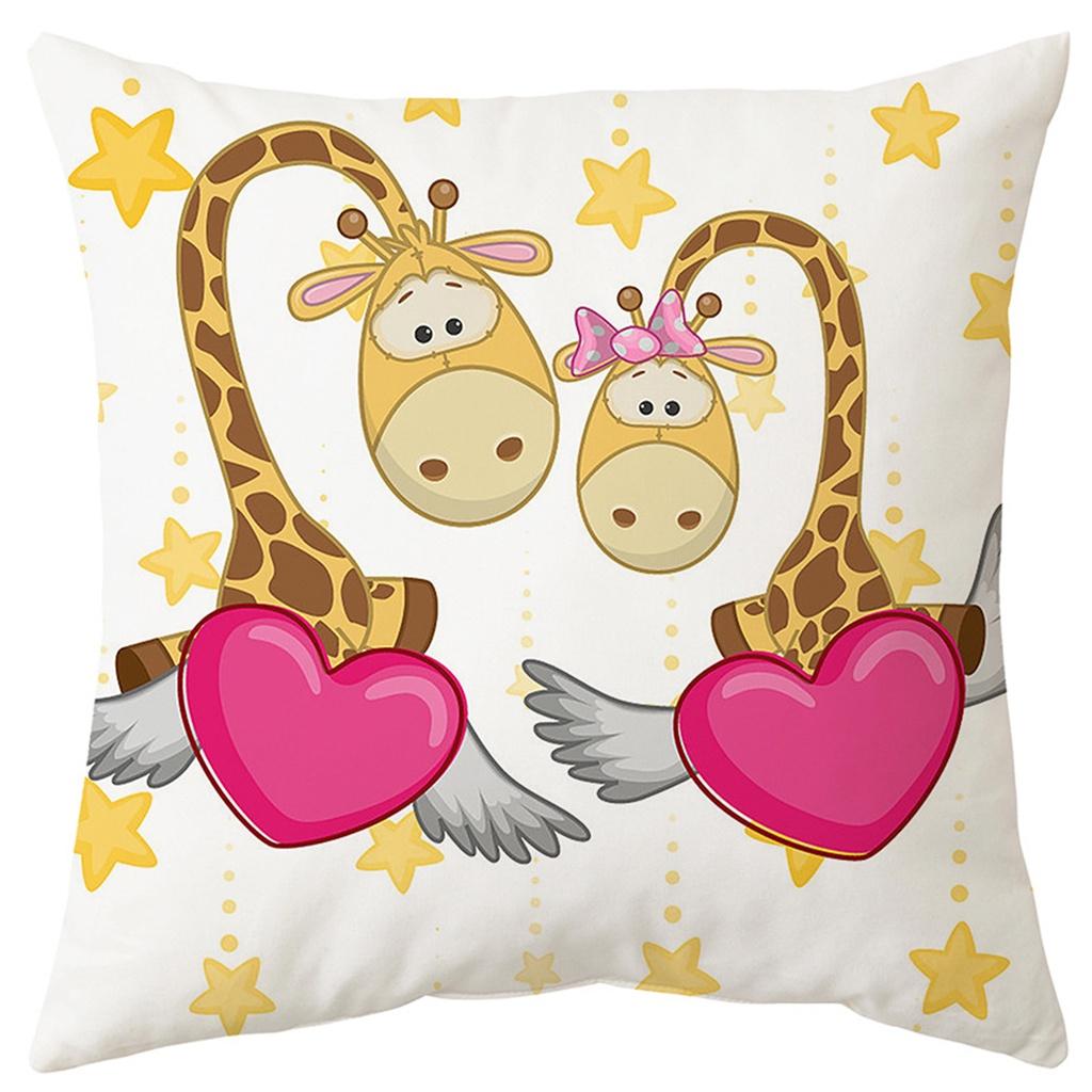 Decorative Pillowcase Cute Animal Square Sofa Cushion Cover Home