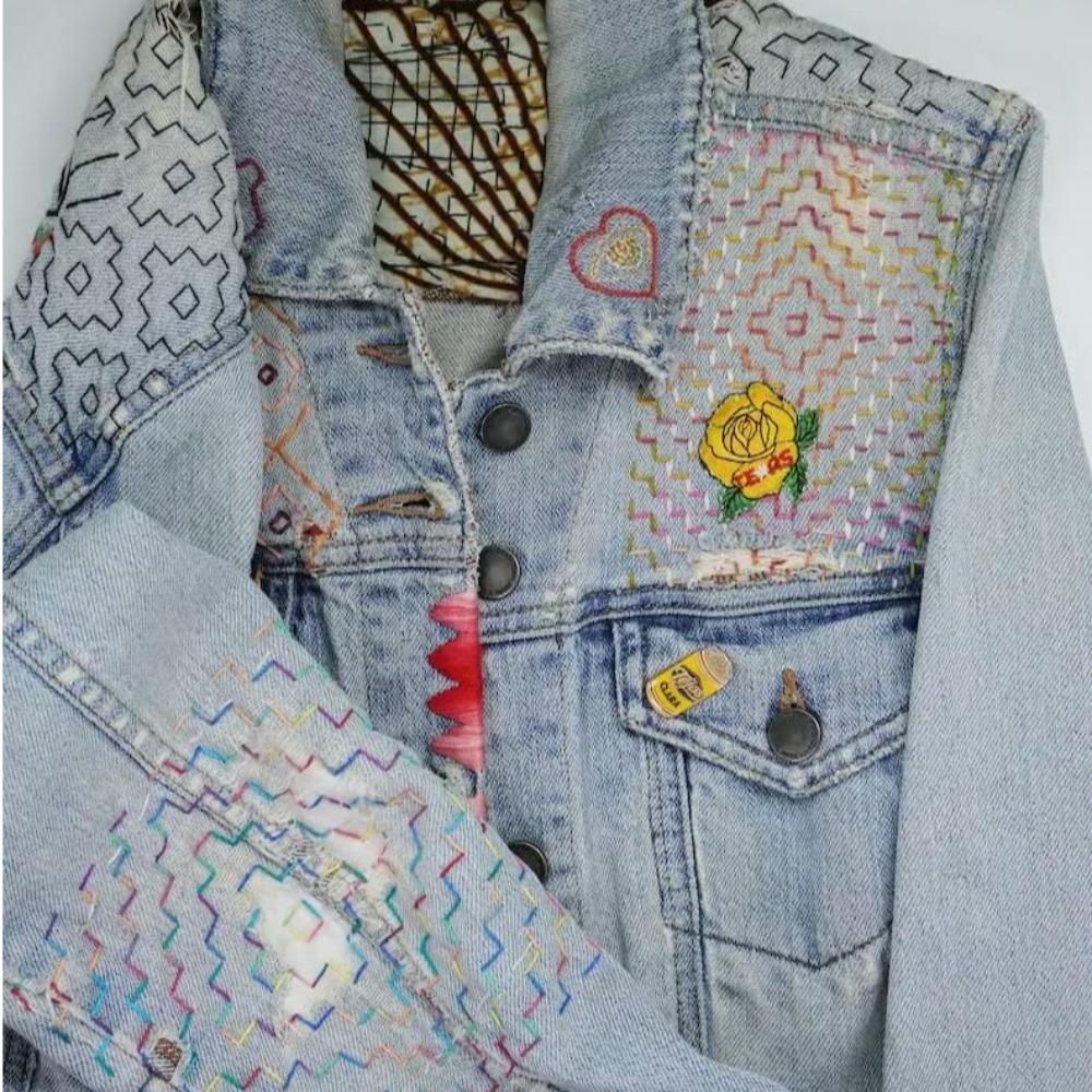 Vriendelijke Zichtbare Herstelset Met Sashiko Borduurboekje Borduurset Naaigereedschap Beginner