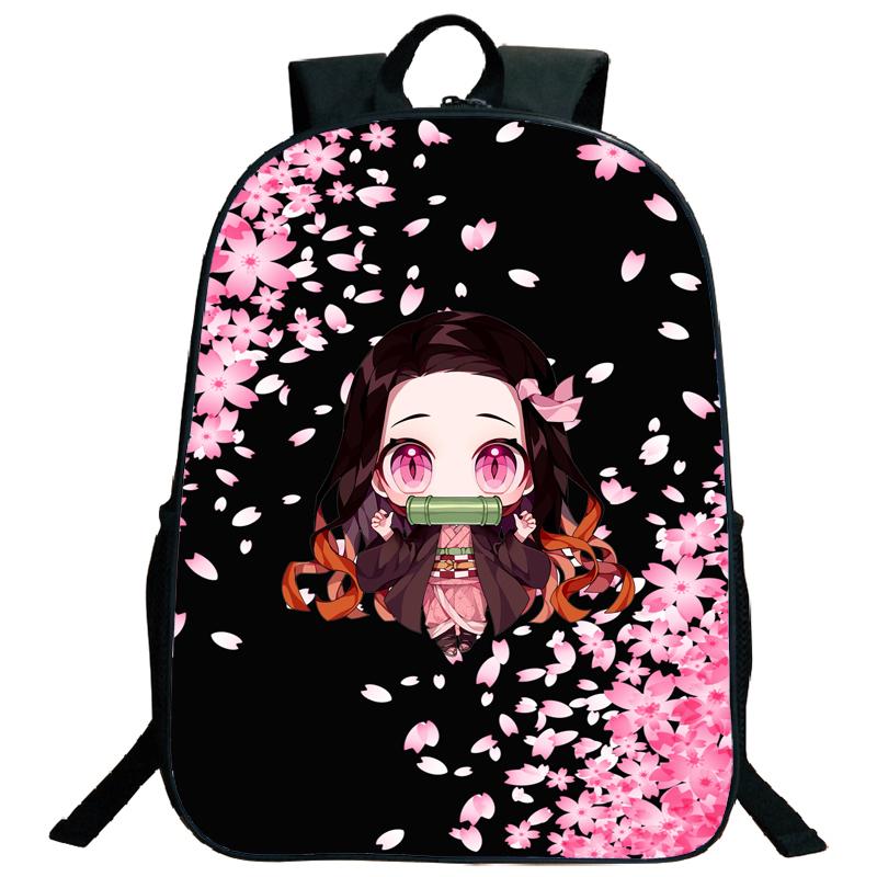 Demon Slayer Backpack Kimetsu No Yaiba Tanjiro Nezuko Kamado Teenarges Schoolbag Laptop Bag Boys Girls Rucksack Travel Shoulder Bags