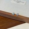 Mo Sang S925 Sterling Silver Women's Stud Earrings, 0.5 Carat D Color, Exquisite Versatile Design