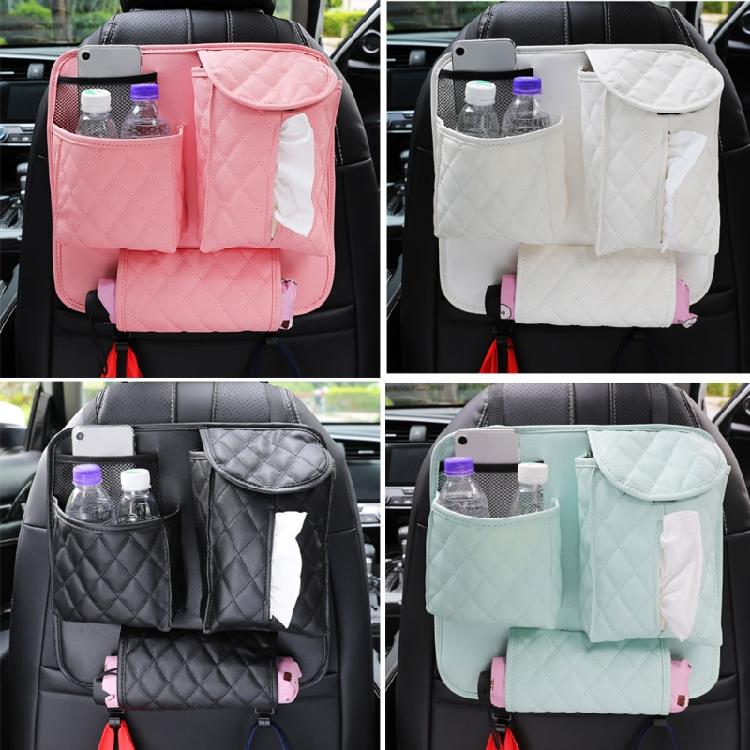 Elegant Back for Seat Organizer Durable Hanging Multi-Pockets Tissue Cup Organis