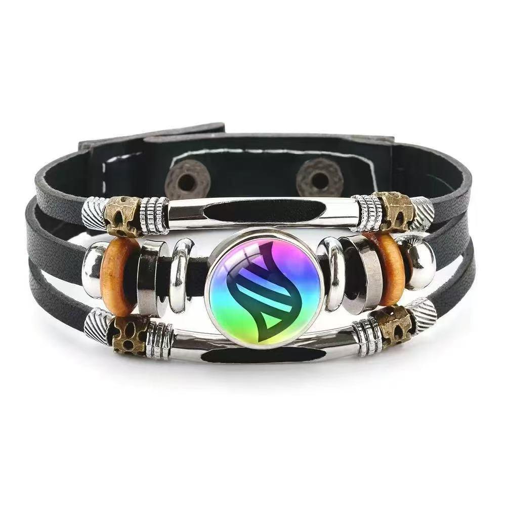 European & American Brazil Flag Multi-layer Woven Leather Bracelet – World Cup Fan Accessory