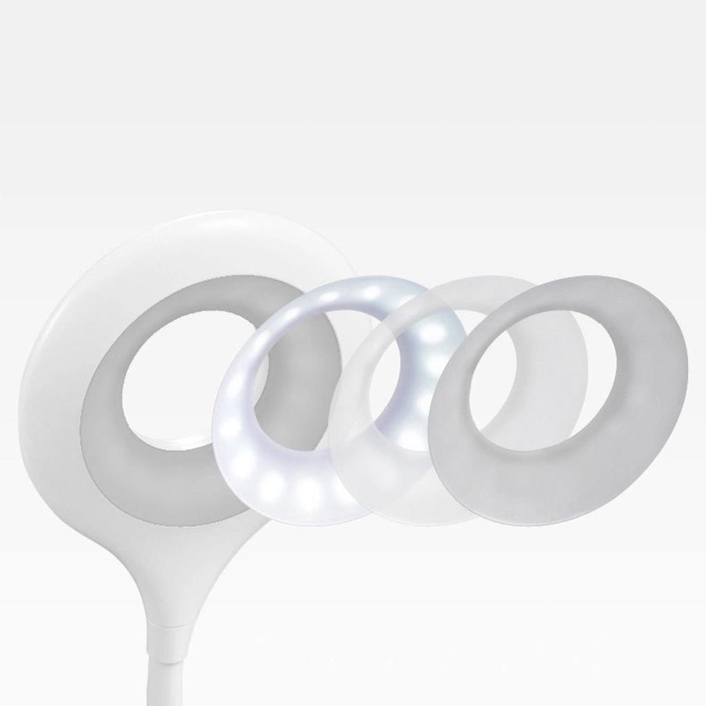 Mini lampka bezprzewodowa LED do czytania z klipsem kablem USB-C 80lm - biała