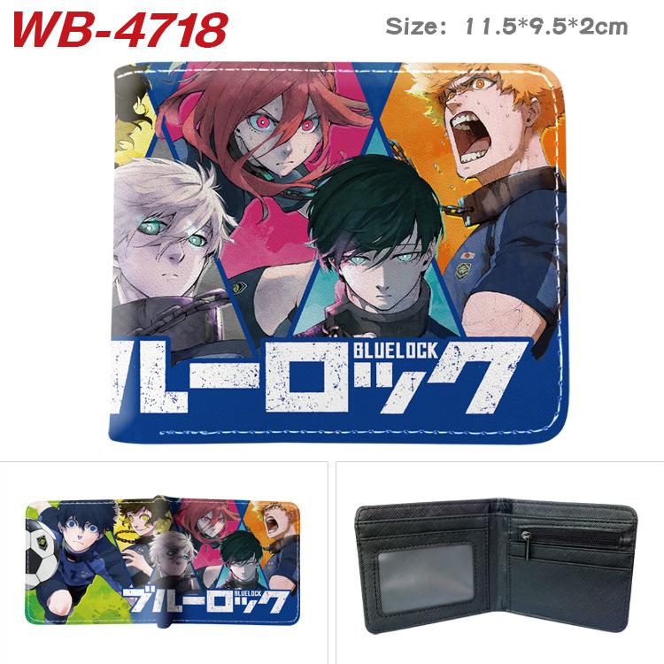 Blue Lock Anime Card Holder Colorful Print Short Wallet Folded Leather Purse 1pcs