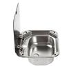 RV Kitchen Sink Large Capacity 420x370x145mm Rectangle RV Accessories with Toughened Glass Cover