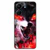 For Xiaomi Redmi 13C 4G Case Animals Painted Black Bumper Silicon TPU Coque for Redmi13C 4G 13 C Shockproof Covers Wolf Soft Bag