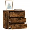 VidaXL Corner Chest of Drawers Smoked Oak 60x41x58 Cm Engineered Wood, Chest of Drawers with Drawers, Filing Cabinet, Cabinet with Drawers, Cabinet of 852847