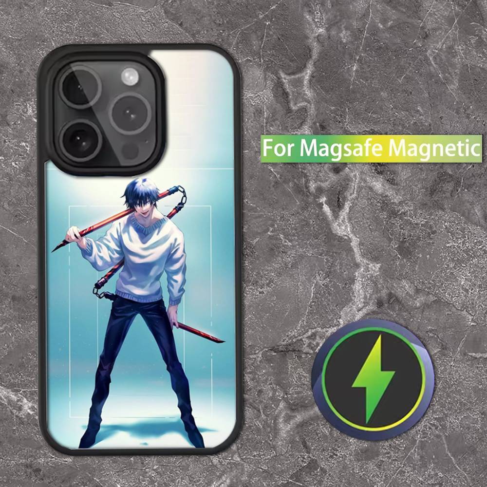 Toji Fushiguro J-jujutsu Phone Case For iPhone 16,15,14,13,12,11,Pro,Max,Plus,Mini,SE Magsafe Magnetic Wireless Charging