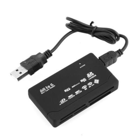 Alt i 1 kortleseradapter SD TF CF MS Micro (M2) USB 2.0-kort Muti-kort