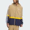Adidas Originals Sportswear Jacket With Striped Logo Print And Color Block Men Outerwear Cardboard-Yellow IN0996