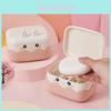 Cartoon Bunny Soap Dispenser With Sealed Waterproof Travel Storage Box For Convenient Bathroom Use