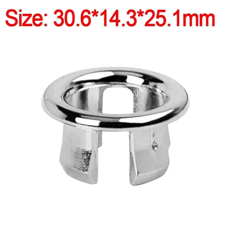 1/4 шт. Пластиковое кольцо-заглушка переливного отверстия для раковины в ванной комнате и на кухне, сменное, хромированное, круглая заглушка для слива, аксессуары для раковины 4PCS