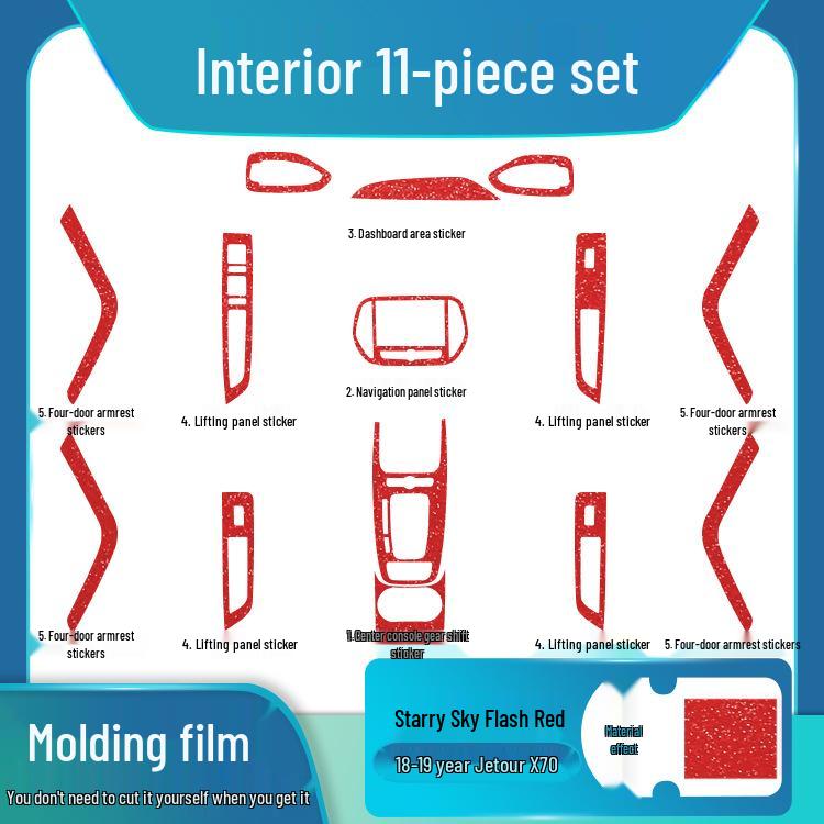 Starry Sky Film for Jetour X70 Interior and Center Console Frosted Film Sticker Replacement