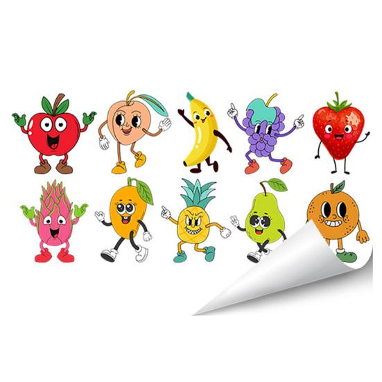 

Мультяшные фрукты Наклейка на дверь холодильника DIY Виноград Груша Банановая кожура Наклей и приклей Настенные наклейки для декора кухонного шкафа, шкафчика, холодильника A