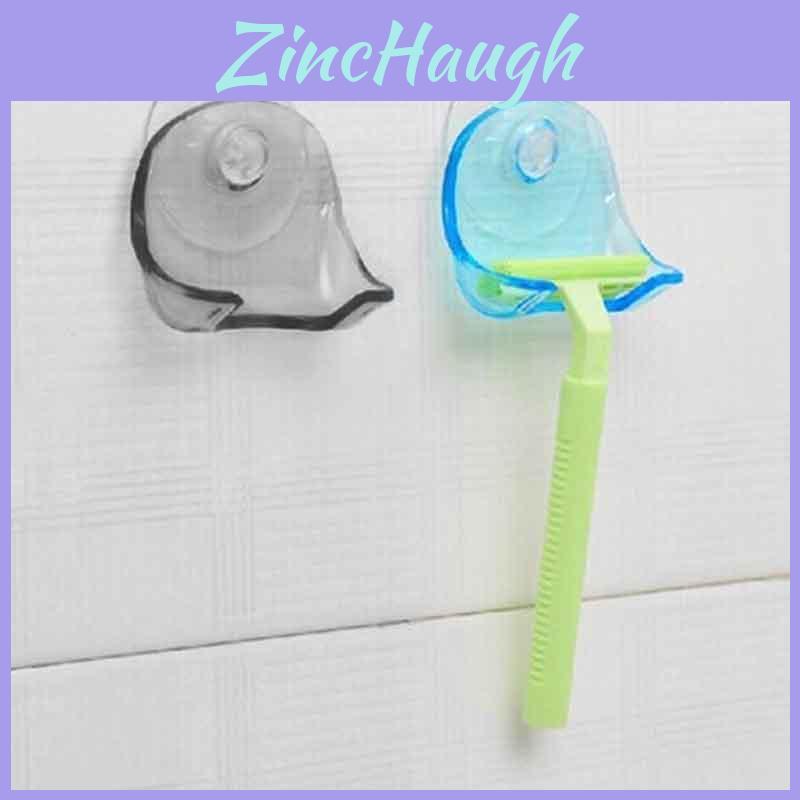 New Plastic Super Suction Cup Razor Rack With Durable Design For Bathroom Shower Organization