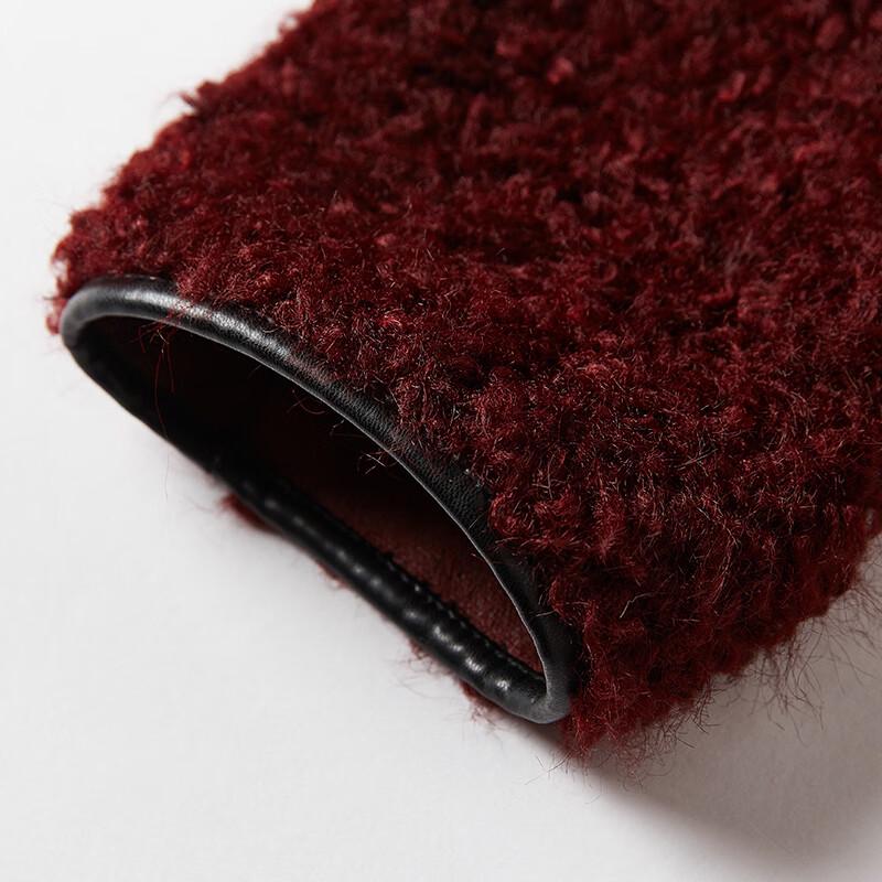Xiangying Women's Faux Lamb Wool Plush Short Winter Coat