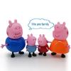 Cartoon Peppa Pig Cake Topper Set For Birthday Party With Soft And Hard Headed Figures