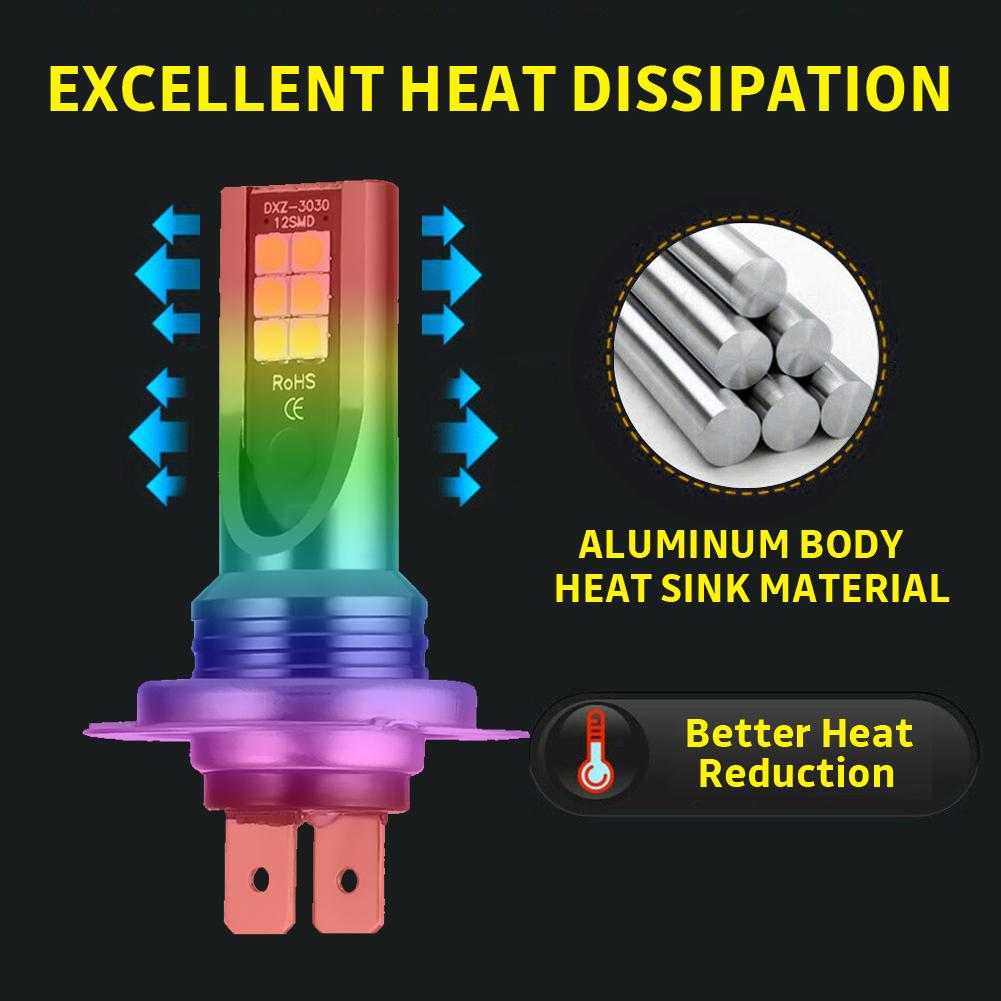 2/4Pcs H7Car LED Headlight Bulb Mini H7 + H7 Combo Headlight Bulbs Kit High Low Beam 40W 1400LM 6000K Kit