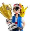 Ketchum Ash Trophy Figure With Pikachu Anime 19Cm Pvc Collectible Statue Desktop Decoration Gift For Fans For Kids Adults Children's Birthday Gift