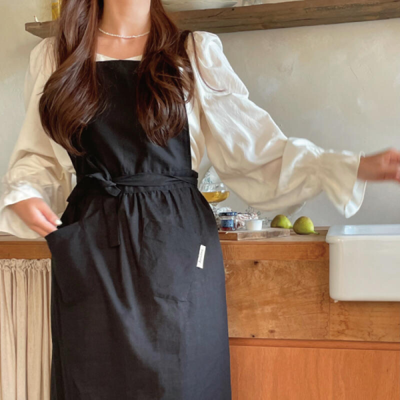 Workshop Florist One Piece Kitchen Cafe Apron Cream beige