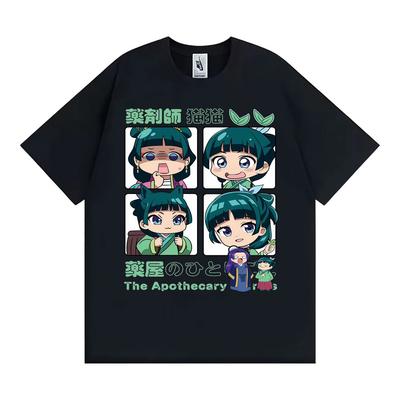 Manga Les Carnets de l'Apothicaire T-shirt Graphique Unisexe Mode Mignon Manches Courtes T-shirts Anime Japonais Femmes Coton T-shirt Ample