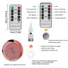 3 szt. Migoczące elektryczne świece filarowe z pilotem USB, ładowane, różowe, bezpłomieniowe świece, migoczące świece filarowe LED
