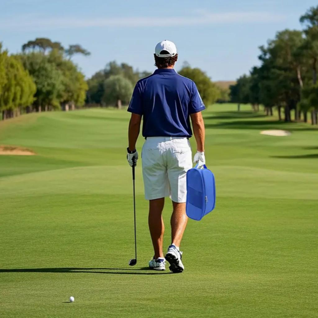 Taşınabilir Golf Ayakkabı Çantası Oxford Kumaş Ayakkabı Taşıma Çantaları Nefes Alabilen Hafif Golf El Çantası Toz Geçirmez Futbol Tenis Ayakkabı Çantası