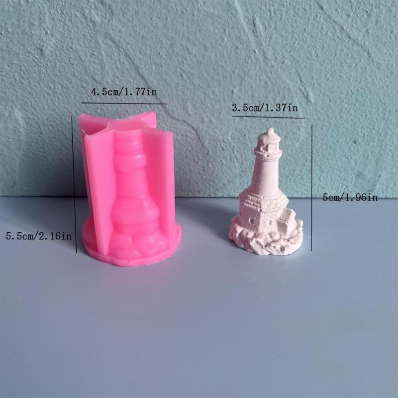 3D Lighthouse Silicone Moulds Candle Molds Cake Molds Ornament Molds Epoxy Resin Molds Plasters Molds for Candle Making