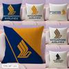 SSingapore Airlines Cushion Cover Natural Linen Organic Fabric DoubleSided Printing Couch Pillow Covers Home Decor