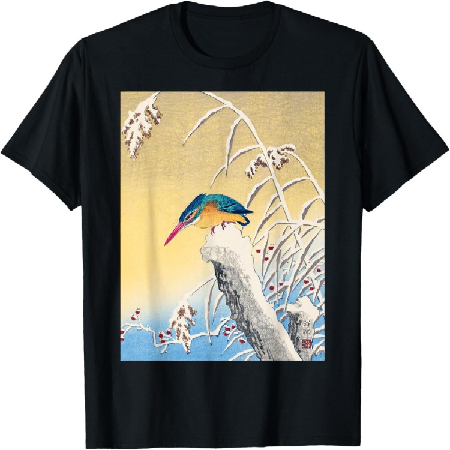 

Kingfisher Bird Animal Vintage Japanese Ukiyo-e Nature Edo T-Shirt XXXXXL різнокольоровий