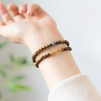 Unisex Double-Loop Bracelet, Handmade Auspicious Pattern Ornament, Elegant Travel Gift