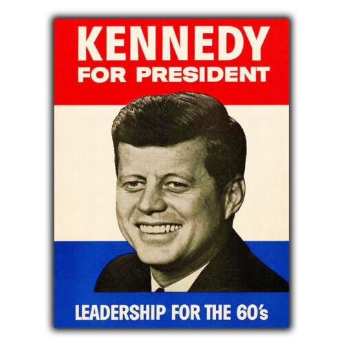 John F KENNEDY FOR PRESIDENT SIGN METAL PLAQUE presidential campaign printAluminum 20x30cm（7.8x11.8inch）