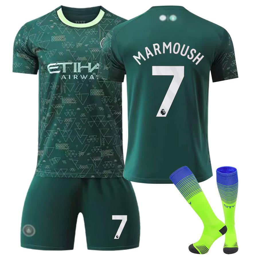 Football training jersey 2526 Manchester City three players football jersey No. 9 Harland 10 Glalish 11 Duke 17 Deb 16