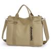 New women's bag large-capacity canvas handbag simple casual shoulder bag fashionable short-distance lightweight travel bag