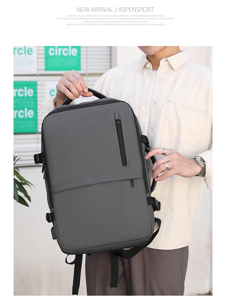 Men's Fashionable 17-Inch Laptop Travel Backpack - Business Commuter, High-End Feel, Large Capacity Double Shoulder Bag