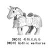 MOC Medieval Wolf Building Blocks Castle Army Knight Soldiers Figures Mount Animal Bricks Toys Gift DF004